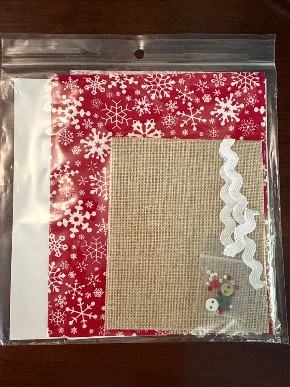 'Dear Rudolph' Red and Green Holiday Pillow Cross Stitch Kit